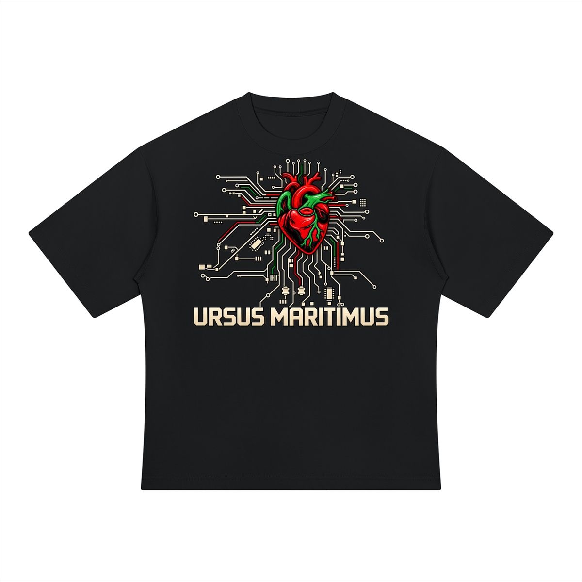 THE HEART OF THE MACHINE — URSUS MARITIMU Heavyweight Oversized T-Shirt
