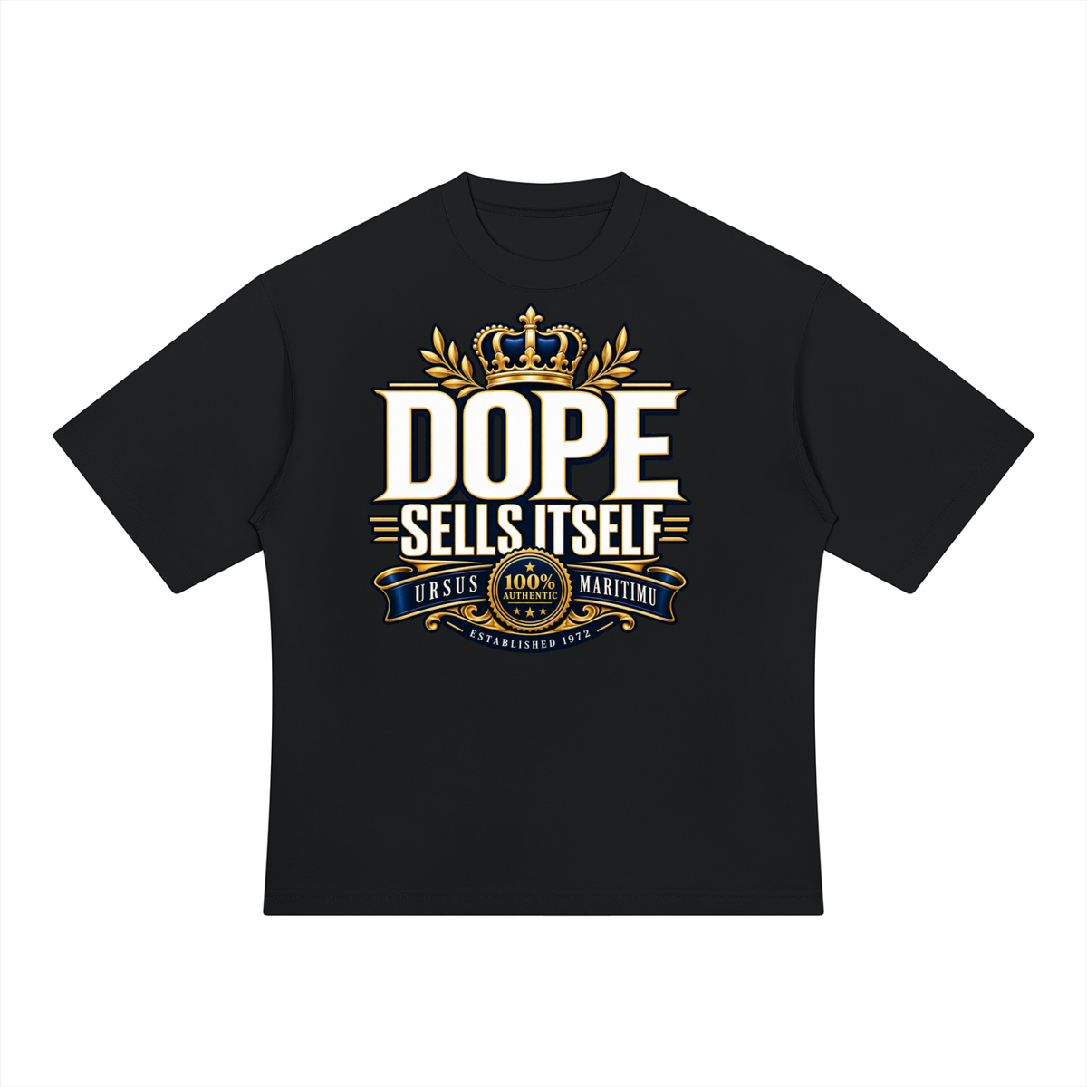 DOPE SELLS ITSELF — URSUS MARITIMU Authenticity Crest Heavyweight T-Shirt