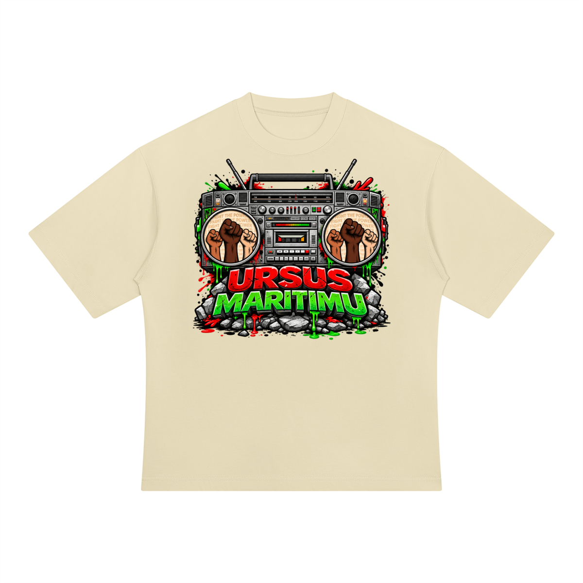 THE SOUND OF RESISTANCE — URSUS MARITIMU Heavyweight Oversized T-Shirt