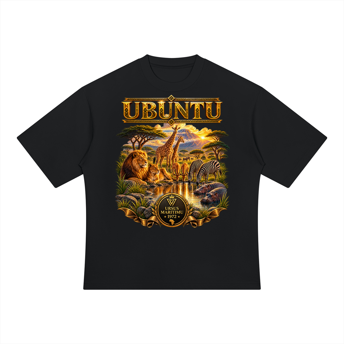 UBUNTU — URSUS MARITIMU African Heritage Heavyweight Oversized T-Shirt