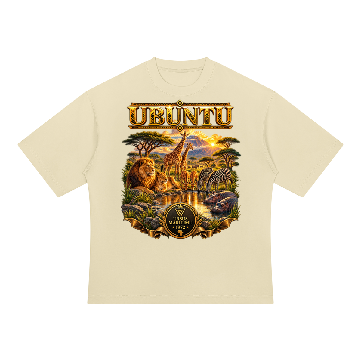 UBUNTU — URSUS MARITIMU African Heritage Heavyweight Oversized T-Shirt