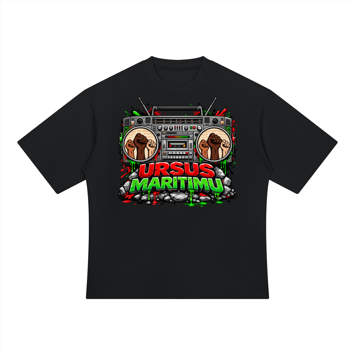 THE SOUND OF RESISTANCE — URSUS MARITIMU Heavyweight Oversized T-Shirt