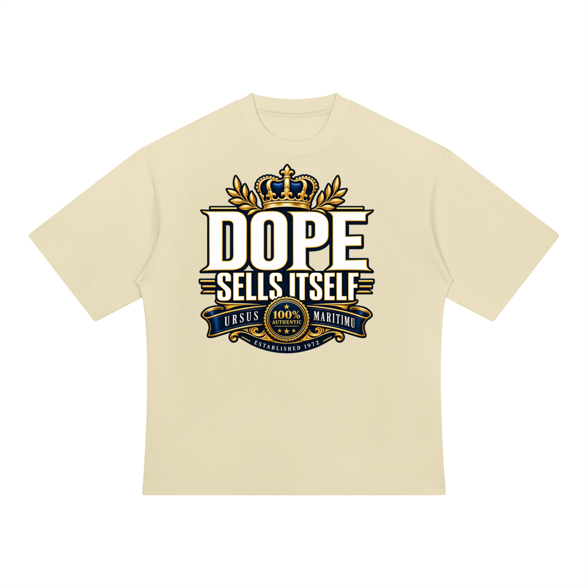 DOPE SELLS ITSELF — URSUS MARITIMU Authenticity Crest Heavyweight T-Shirt