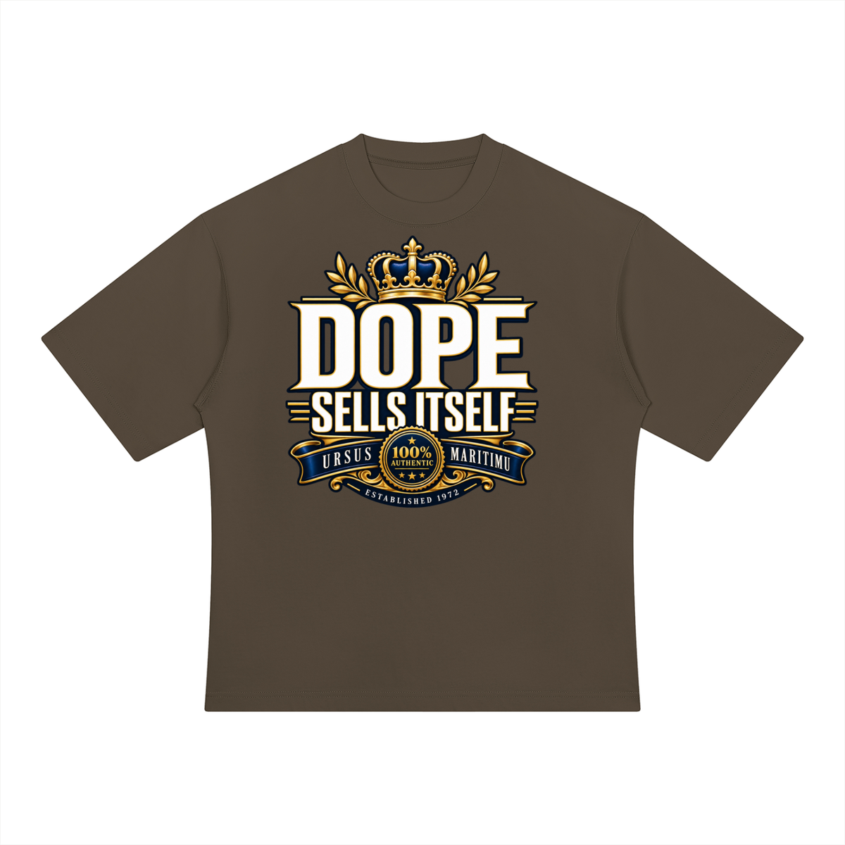 DOPE SELLS ITSELF — URSUS MARITIMU Authenticity Crest Heavyweight T-Shirt