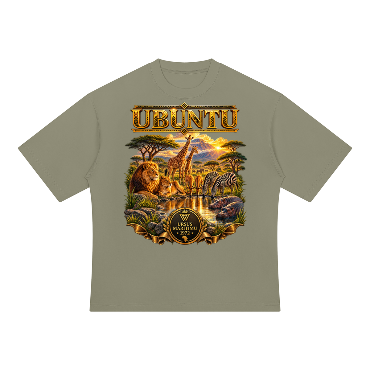 UBUNTU — URSUS MARITIMU African Heritage Heavyweight Oversized T-Shirt