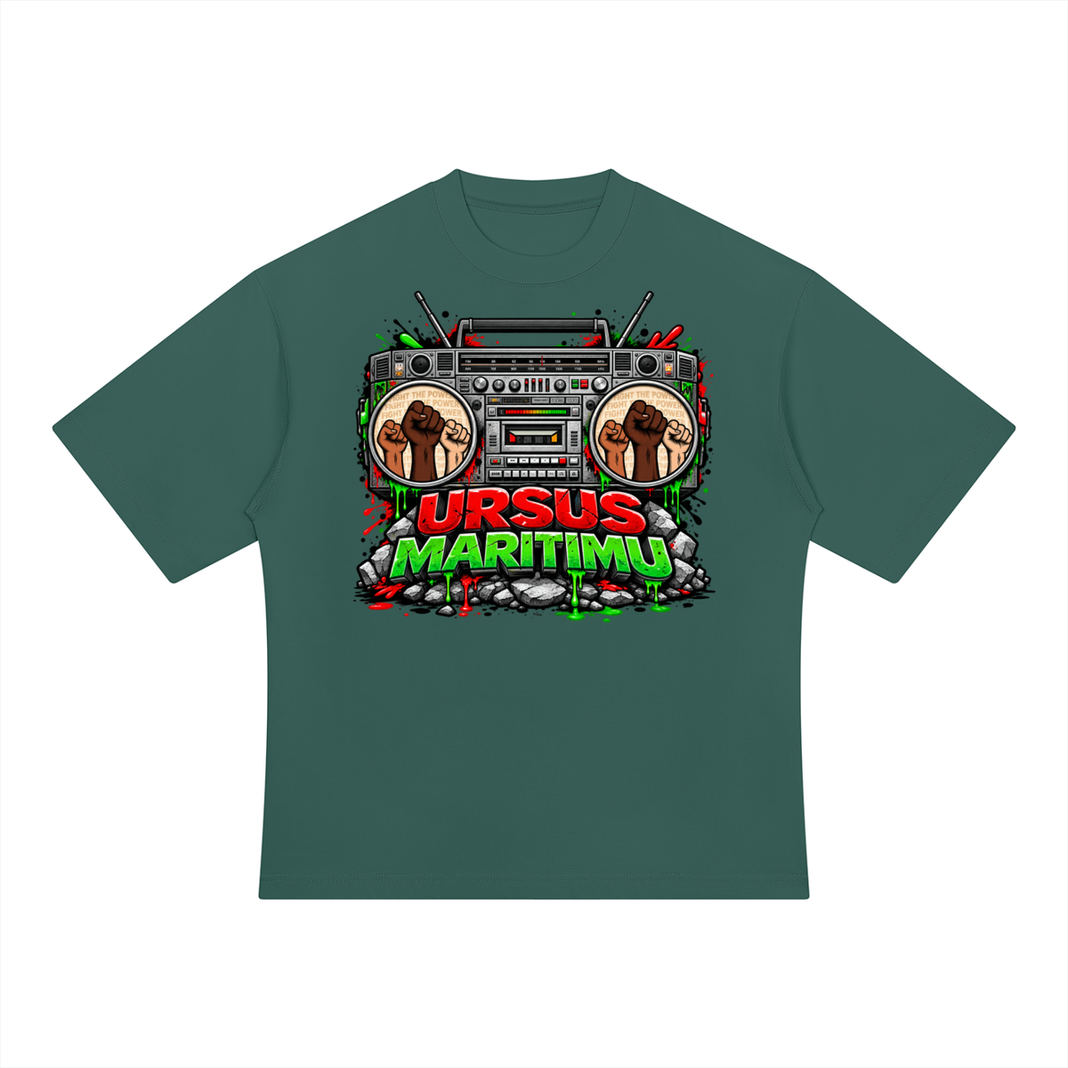 THE SOUND OF RESISTANCE — URSUS MARITIMU Heavyweight Oversized T-Shirt