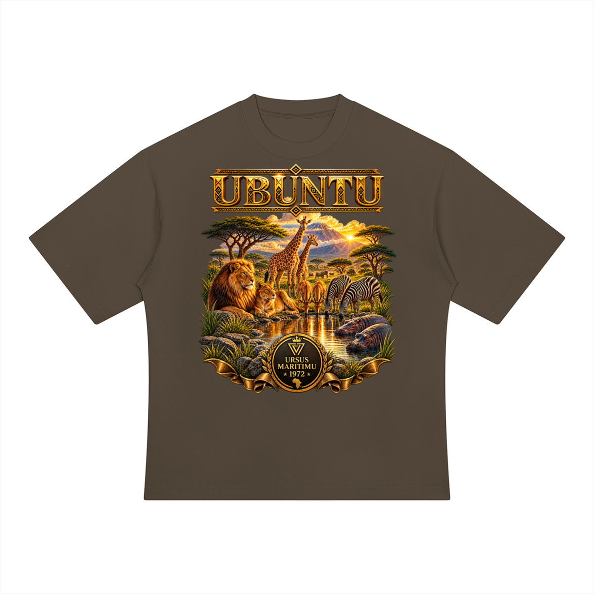 UBUNTU — URSUS MARITIMU African Heritage Heavyweight Oversized T-Shirt