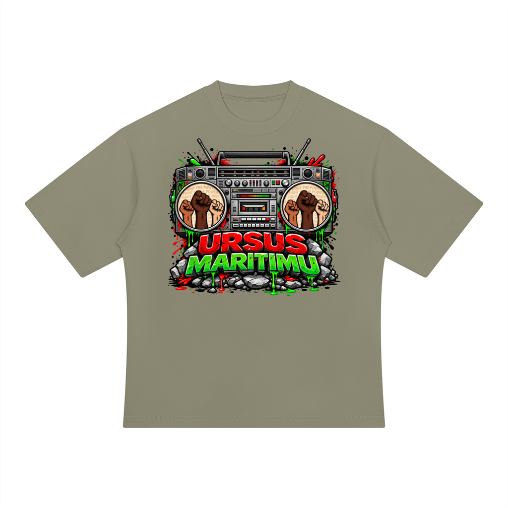 THE SOUND OF RESISTANCE — URSUS MARITIMU Heavyweight Oversized T-Shirt