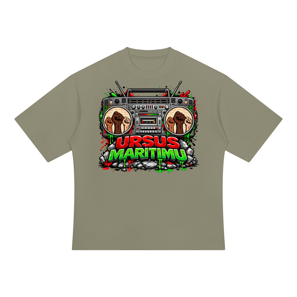 THE SOUND OF RESISTANCE — URSUS MARITIMU Heavyweight Oversized T-Shirt