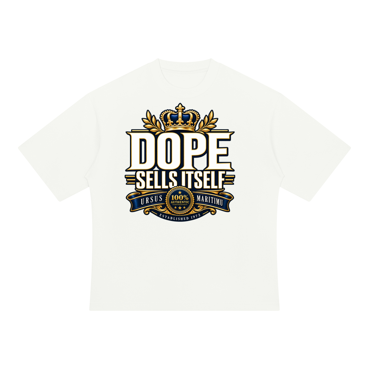 DOPE SELLS ITSELF — URSUS MARITIMU Authenticity Crest Heavyweight T-Shirt