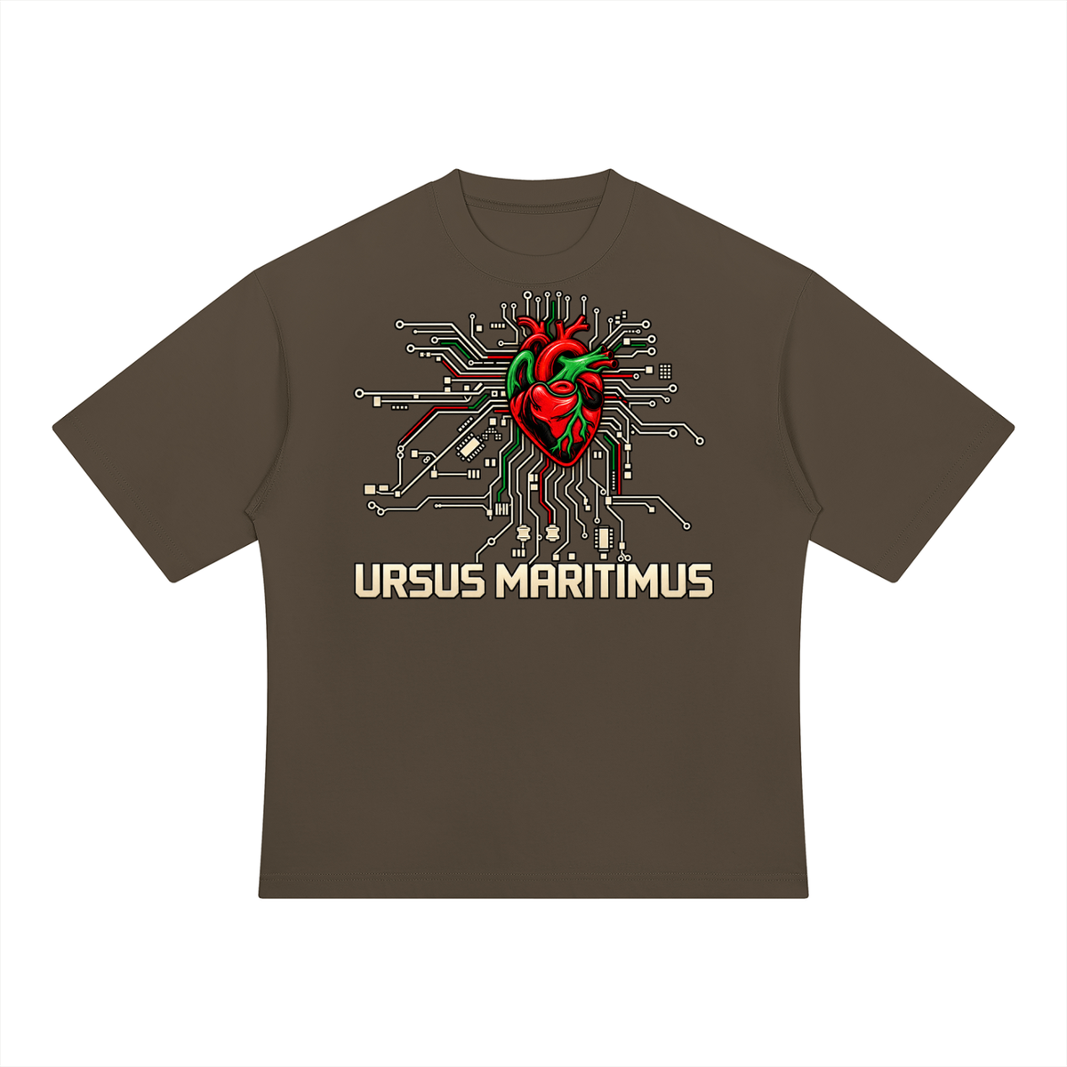 THE HEART OF THE MACHINE — URSUS MARITIMU Heavyweight Oversized T-Shirt