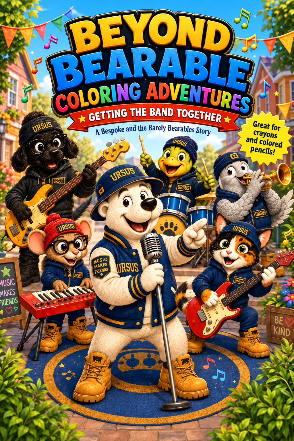 Beyond Bearable Coloring Adventures: Getting the Band Together book cover