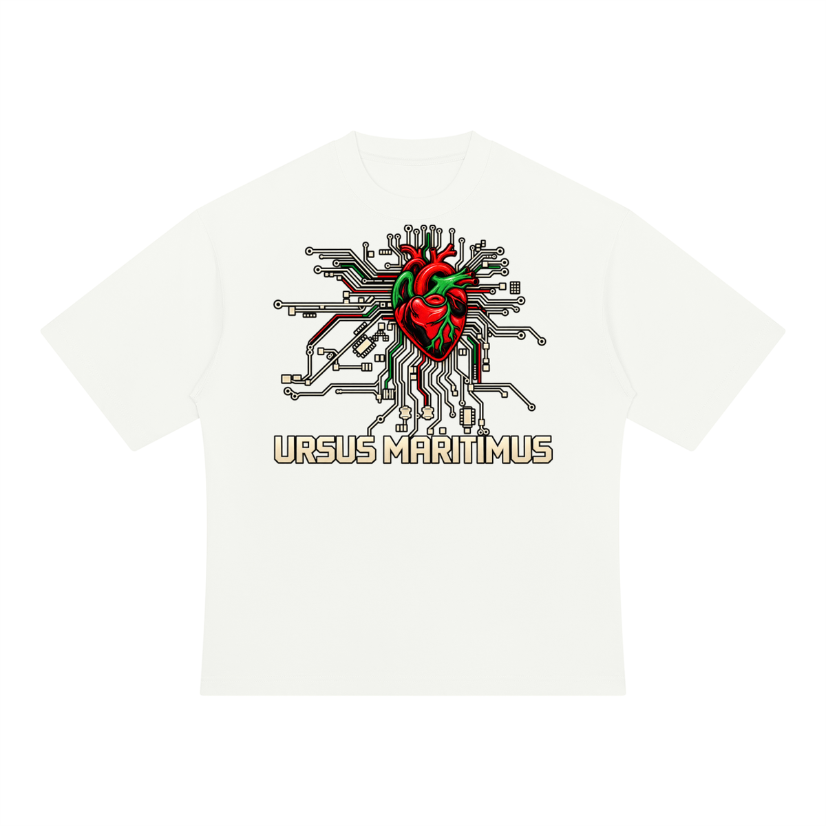 THE HEART OF THE MACHINE — URSUS MARITIMU Heavyweight Oversized T-Shirt