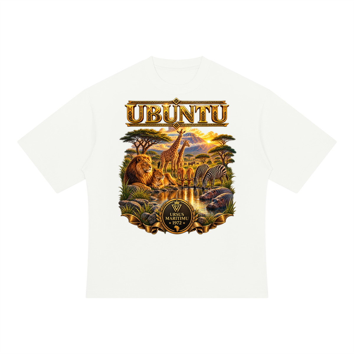 UBUNTU — URSUS MARITIMU African Heritage Heavyweight Oversized T-Shirt