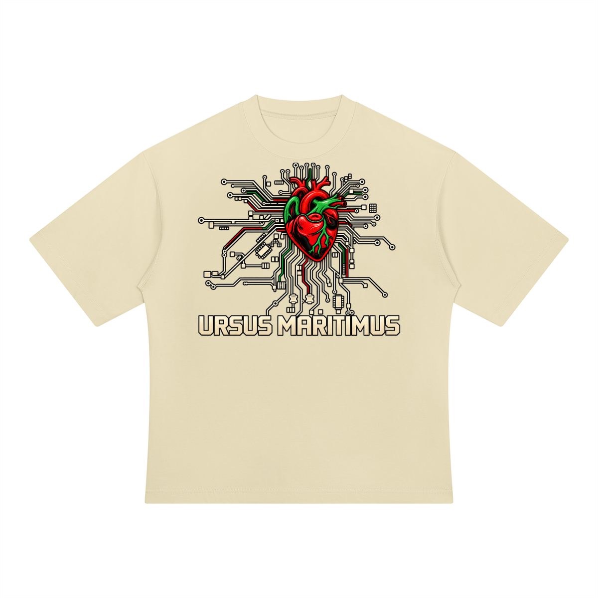 THE HEART OF THE MACHINE — URSUS MARITIMU Heavyweight Oversized T-Shirt